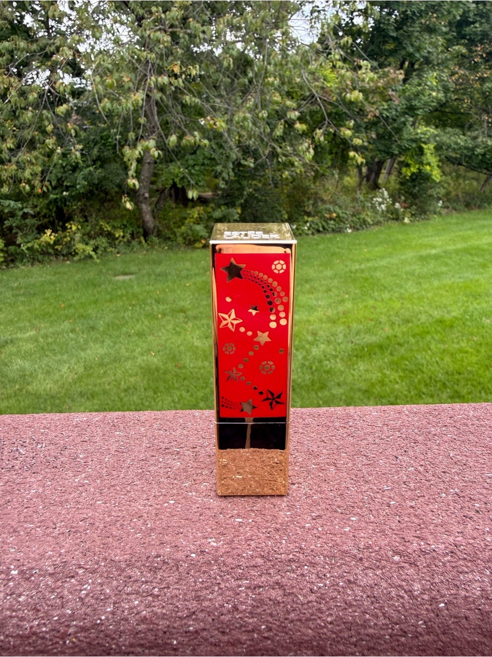 Estee Lauder Red & Gold Decorative Lipstick Case